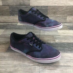 VANS Women’s Size 8 Blue Purple Cosmic Galaxy Lace Up Canvas Sneakers Shoes